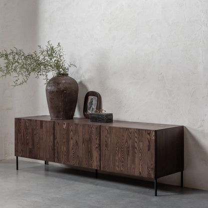 Woood Bono Gravure Dressoir Tv Meubel Essen Bruin [Fsc] - KwaliteitWonen.nl