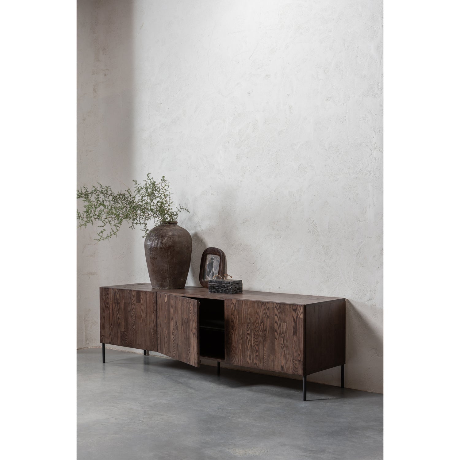 Woood Bono Gravure Dressoir Tv Meubel Essen Bruin [Fsc] - KwaliteitWonen.nl