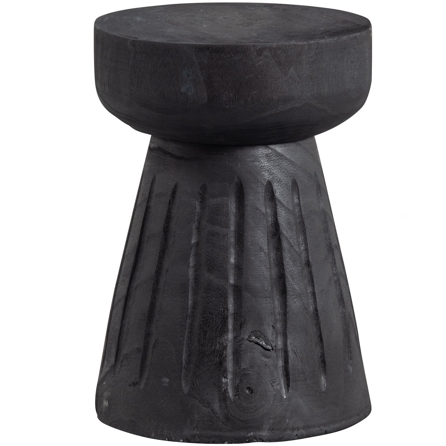Woood Borre Kruk Hout Zwart 40x28cm - KwaliteitWonen.nl