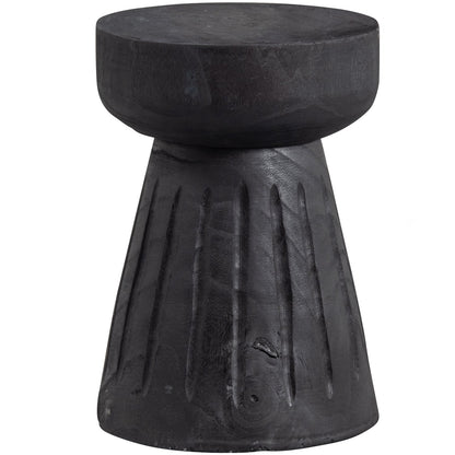 Woood Borre Kruk Hout Zwart 40x28cm - KwaliteitWonen.nl