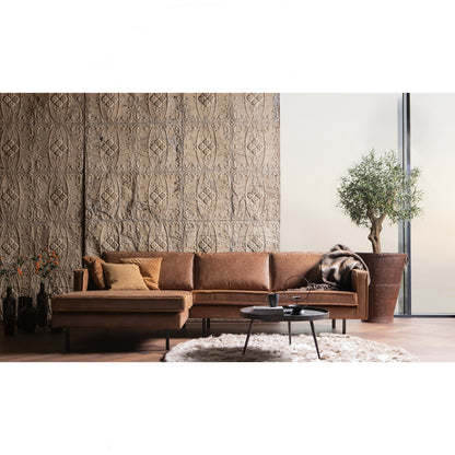 Woood Bounds Bijzettafel XL Hout Metaal Antique Goud 40x76cm - KwaliteitWonen.nl