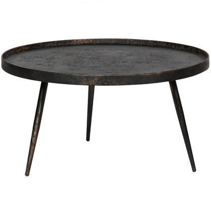 Woood Bounds Bijzettafel XL Hout Metaal Antique Goud 40x76cm - KwaliteitWonen.nl