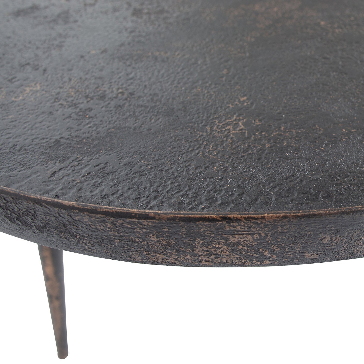 Woood Bounds Bijzettafel XL Hout Metaal Antique Goud 40x76cm - KwaliteitWonen.nl