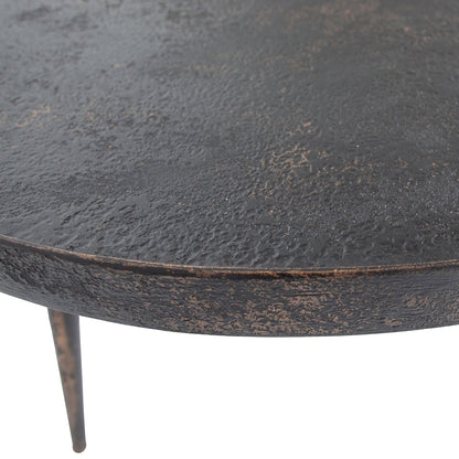 Woood Bounds Bijzettafel XL Hout Metaal Antique Goud 40x76cm - KwaliteitWonen.nl