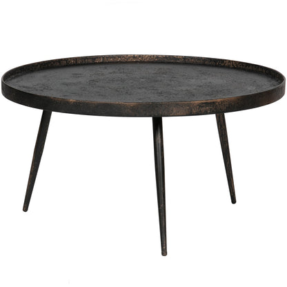 Woood Bounds Bijzettafel XL Hout Metaal Antique Goud 40x76cm - KwaliteitWonen.nl