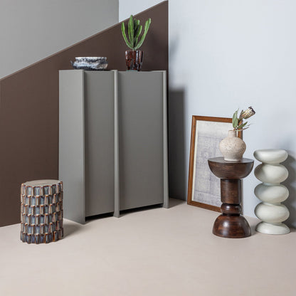 Woood Brilo Bijzettafel Metaal Creme - KwaliteitWonen.nl