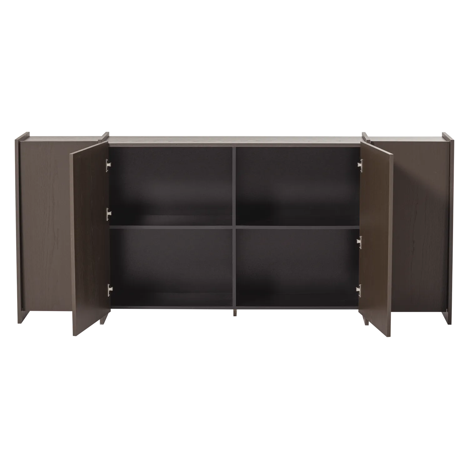 Woood Brock Dressoir 200 Cm Essen Fineer Middenbruin [Fsc] - KwaliteitWonen.nl