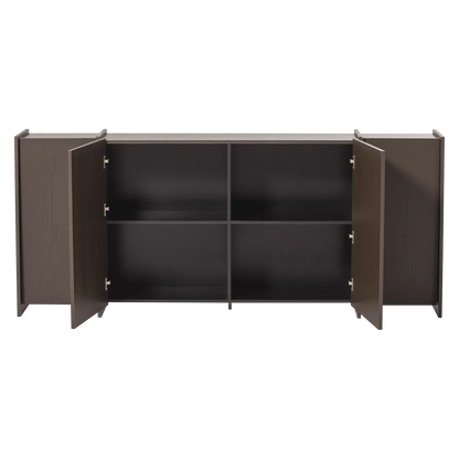 Woood Brock Dressoir 200 Cm Essen Fineer Middenbruin [Fsc] - KwaliteitWonen.nl