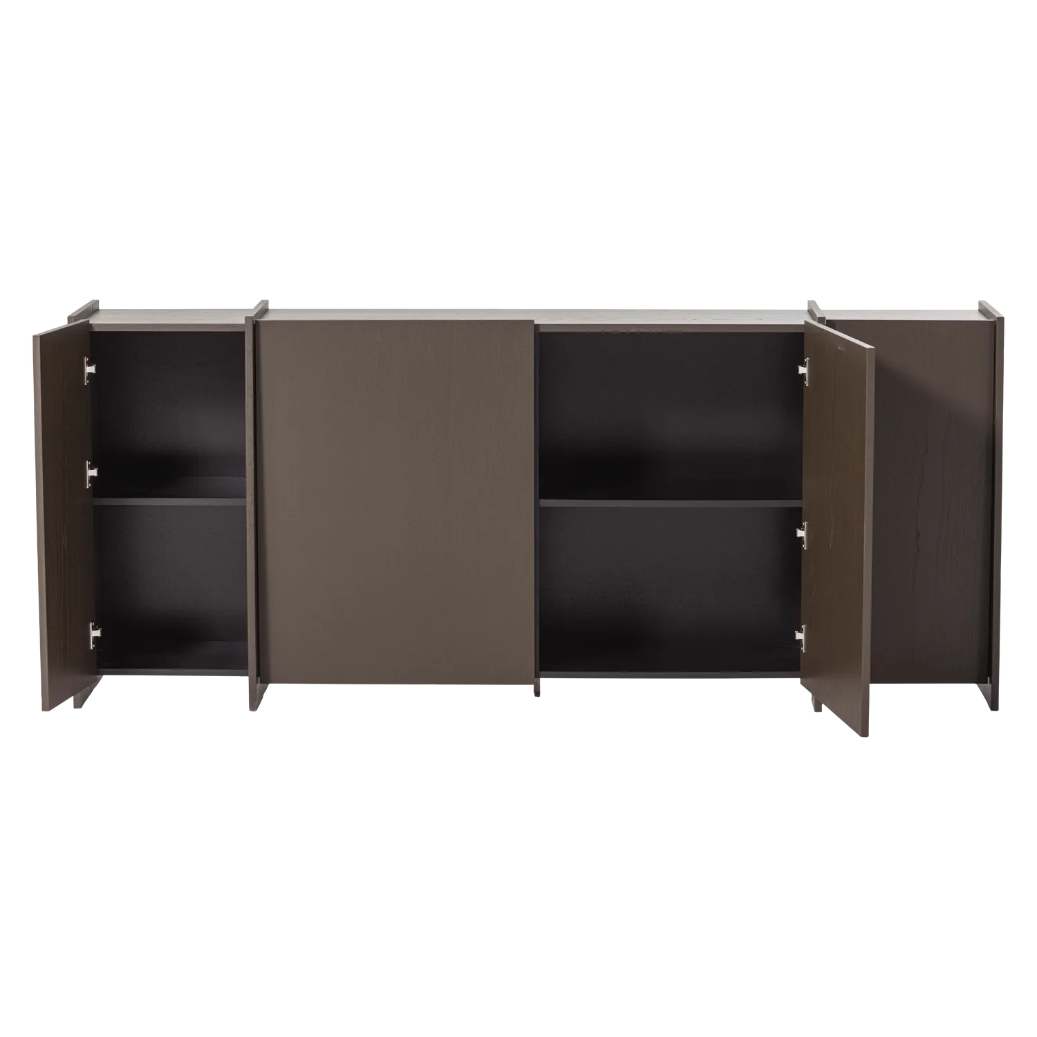 Woood Brock Dressoir 200 Cm Essen Fineer Middenbruin [Fsc] - KwaliteitWonen.nl