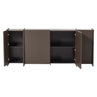 Woood Brock Dressoir 200 Cm Essen Fineer Middenbruin [Fsc] - KwaliteitWonen.nl
