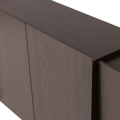 Woood Brock Dressoir 200 Cm Essen Fineer Middenbruin [Fsc] - KwaliteitWonen.nl