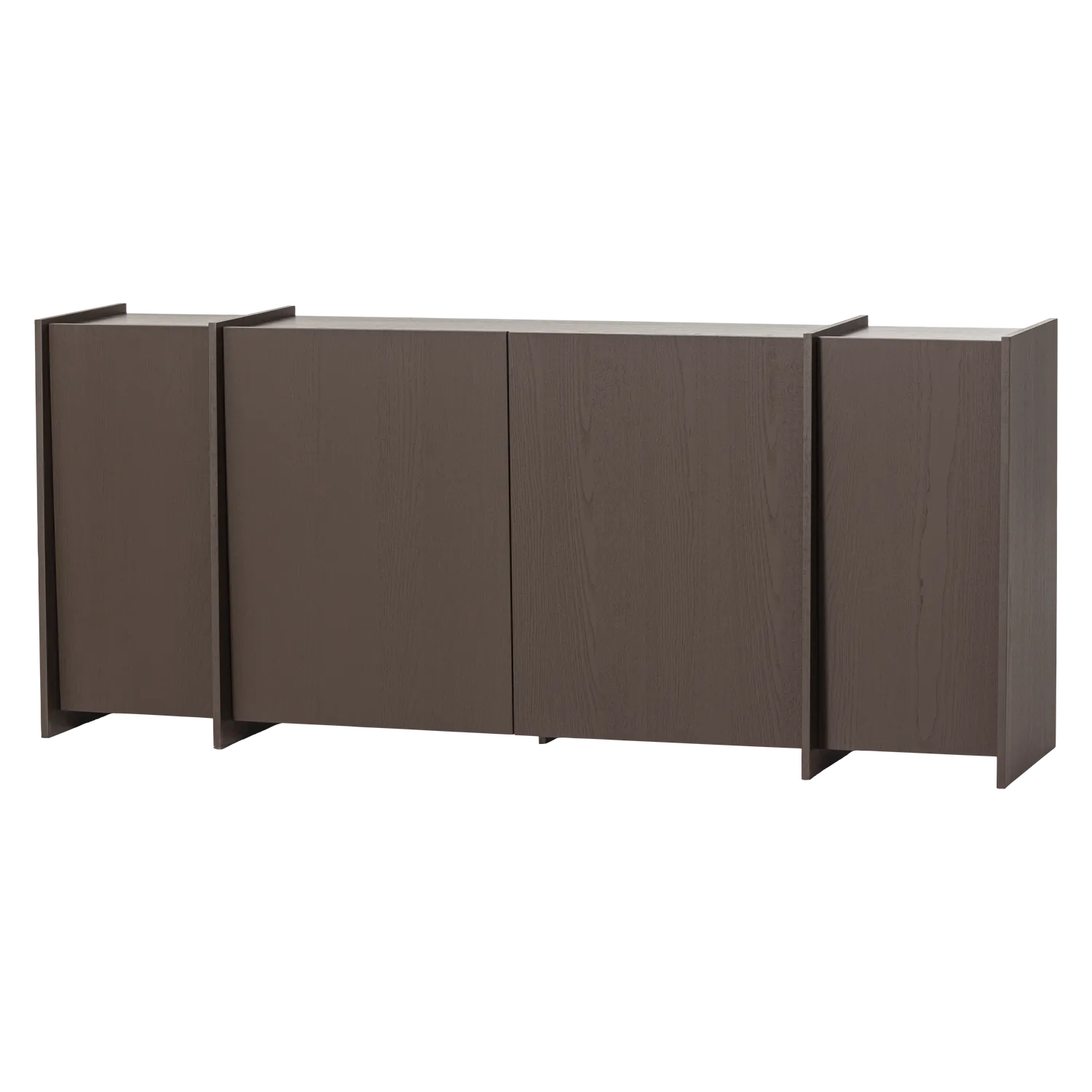 Woood Brock Dressoir 200 Cm Essen Fineer Middenbruin [Fsc] - KwaliteitWonen.nl