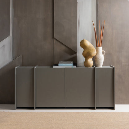 Woood Brock Dressoir 200 Cm Essen Fineer Warmgrijs [Fsc] - KwaliteitWonen.nl