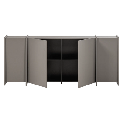Woood Brock Dressoir 200 Cm Essen Fineer Warmgrijs [Fsc] - KwaliteitWonen.nl