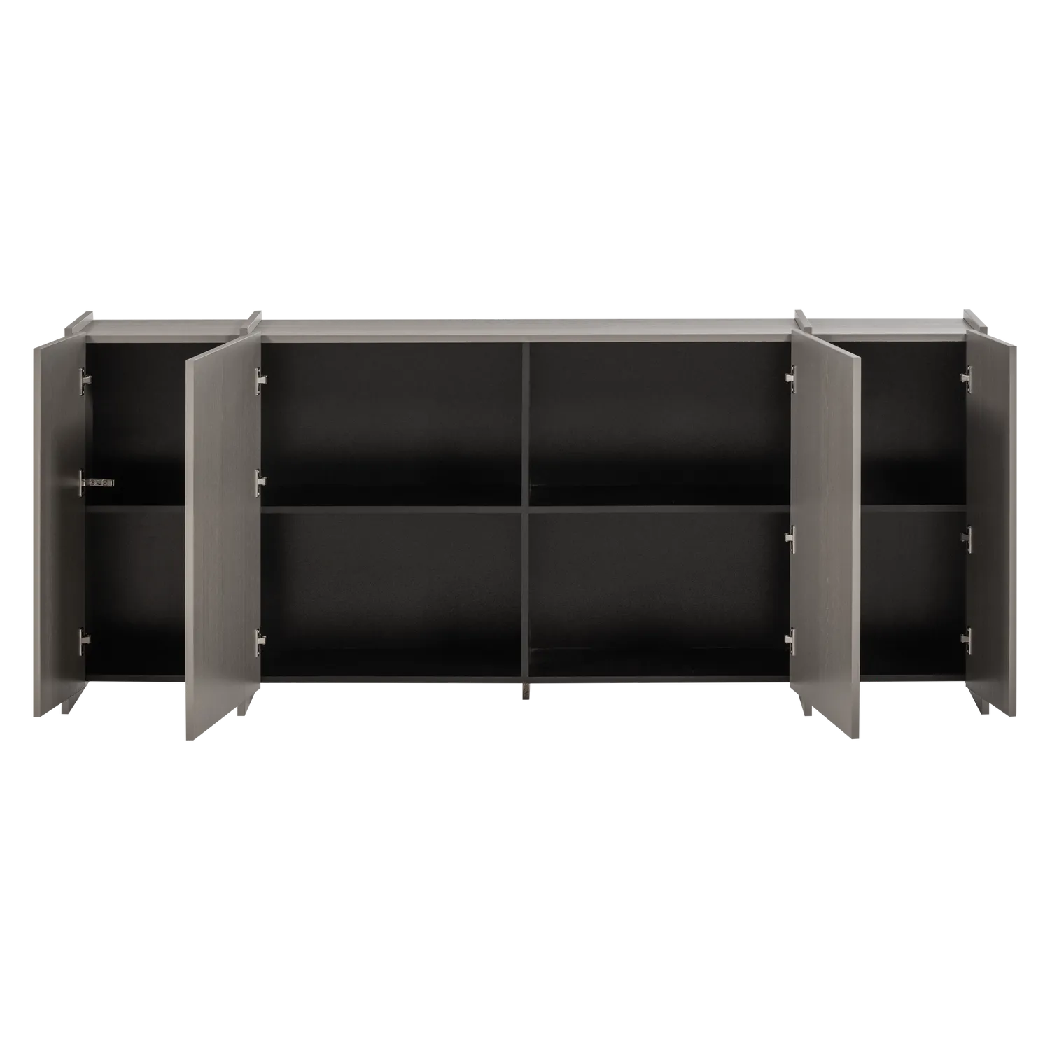 Woood Brock Dressoir 200 Cm Essen Fineer Warmgrijs [Fsc] - KwaliteitWonen.nl