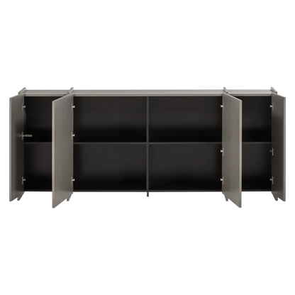 Woood Brock Dressoir 200 Cm Essen Fineer Warmgrijs [Fsc] - KwaliteitWonen.nl
