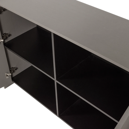 Woood Brock Dressoir 200 Cm Essen Fineer Warmgrijs [Fsc] - KwaliteitWonen.nl