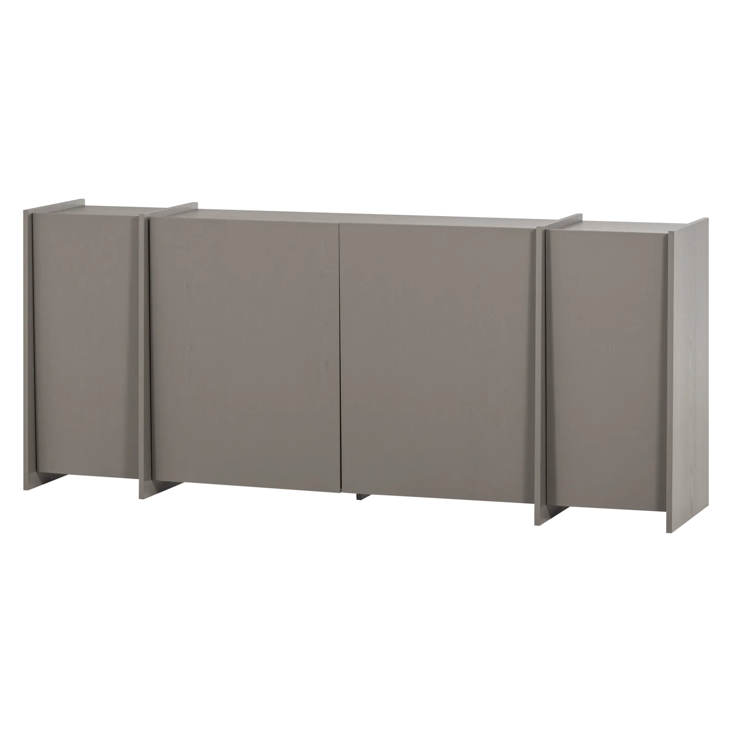 Woood Brock Dressoir 200 Cm Essen Fineer Warmgrijs [Fsc] - KwaliteitWonen.nl