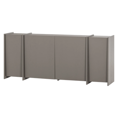 Woood Brock Dressoir 200 Cm Essen Fineer Warmgrijs [Fsc] - KwaliteitWonen.nl