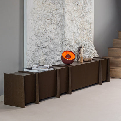 Woood Brock Tv Meubel 102 Cm Essen Fineer Middenbruin [Fsc] - KwaliteitWonen.nl