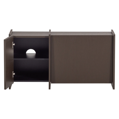 Woood Brock Tv Meubel 102 Cm Essen Fineer Middenbruin [Fsc] - KwaliteitWonen.nl