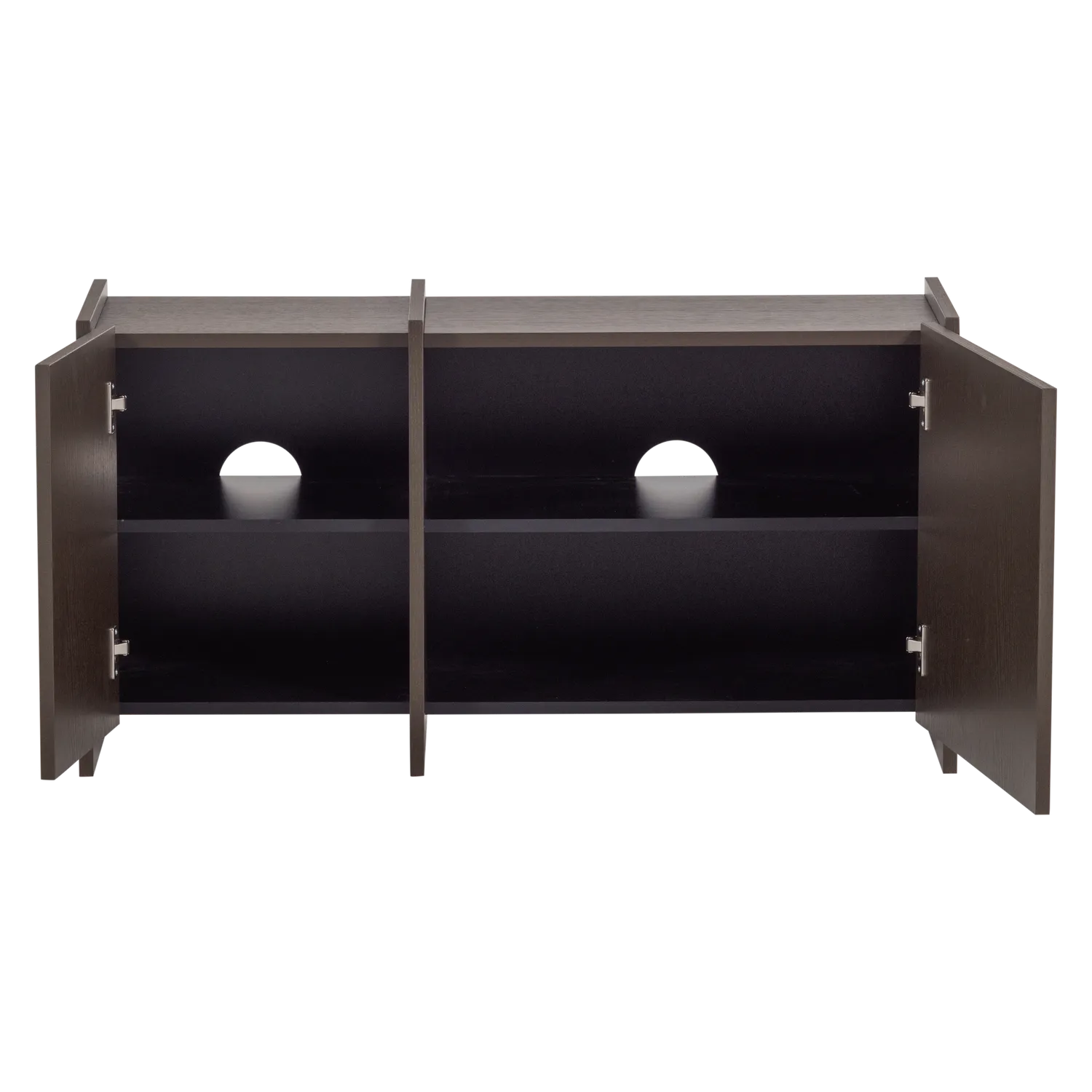 Woood Brock Tv Meubel 102 Cm Essen Fineer Middenbruin [Fsc] - KwaliteitWonen.nl