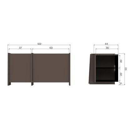 Woood Brock Tv Meubel 102 Cm Essen Fineer Middenbruin [Fsc] - KwaliteitWonen.nl