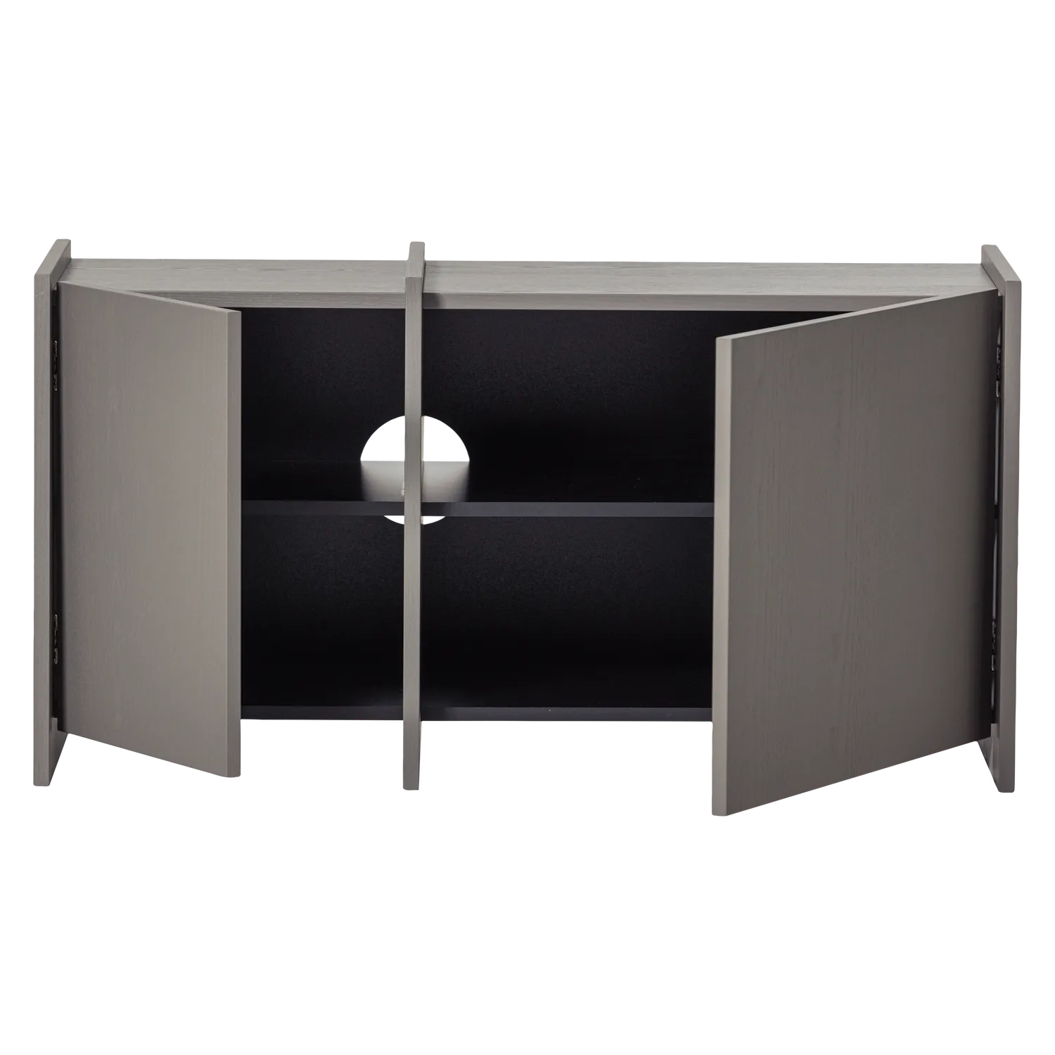 Woood Brock Tv Meubel 102 Cm Essen Fineer Warmgrijs [Fsc] - KwaliteitWonen.nl