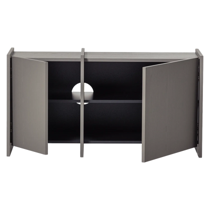 Woood Brock Tv Meubel 102 Cm Essen Fineer Warmgrijs [Fsc] - KwaliteitWonen.nl