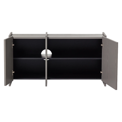 Woood Brock Tv Meubel 102 Cm Essen Fineer Warmgrijs [Fsc] - KwaliteitWonen.nl