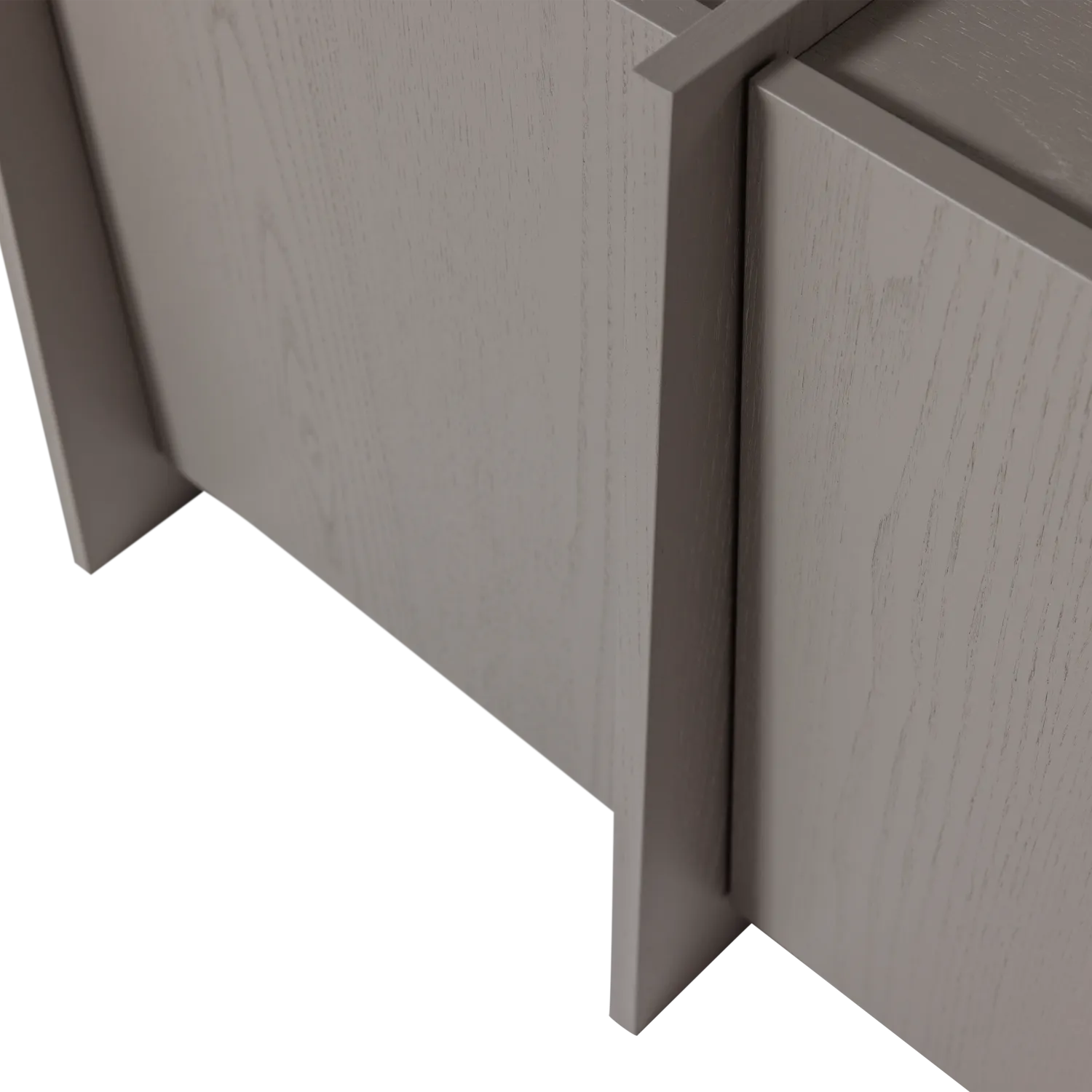 Woood Brock Tv Meubel 102 Cm Essen Fineer Warmgrijs [Fsc] - KwaliteitWonen.nl