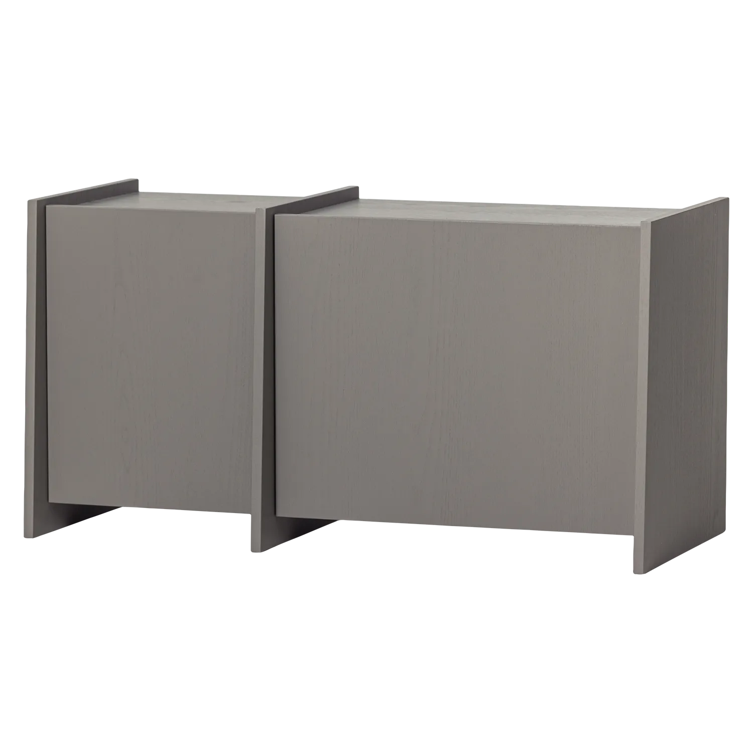 Woood Brock Tv Meubel 102 Cm Essen Fineer Warmgrijs [Fsc] - KwaliteitWonen.nl
