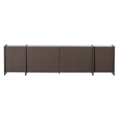 Woood Brock Tv Meubel 200 Cm Essen Fineer Middenbruin [Fsc] - KwaliteitWonen.nl