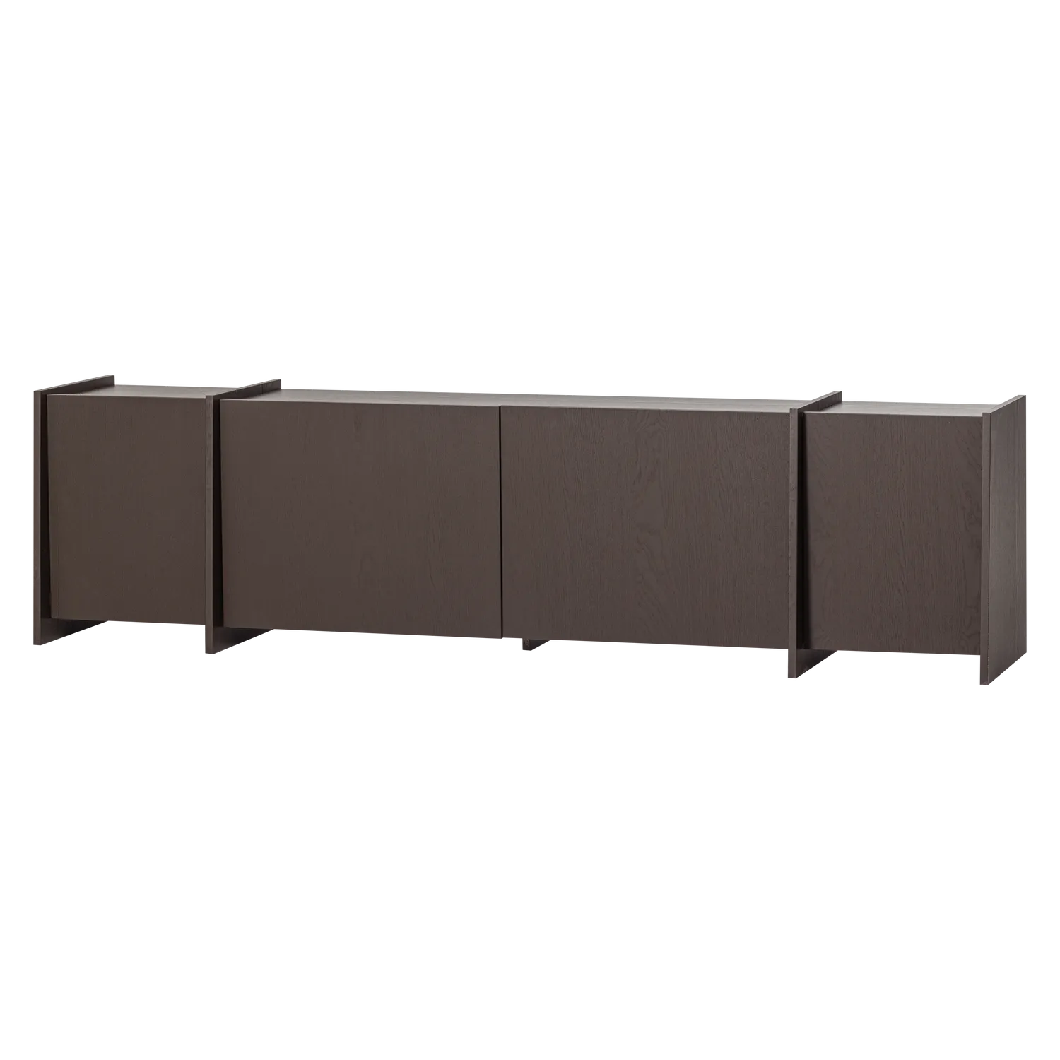 Woood Brock Tv Meubel 200 Cm Essen Fineer Middenbruin [Fsc] - KwaliteitWonen.nl