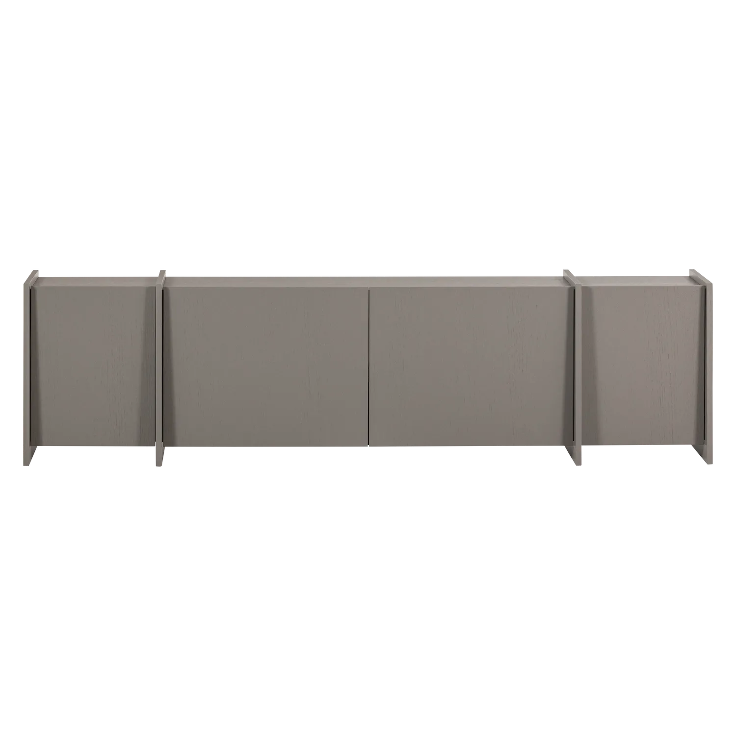 Woood Brock Tv Meubel 200 Cm Essen Fineer Warmgrijs [Fsc] - KwaliteitWonen.nl