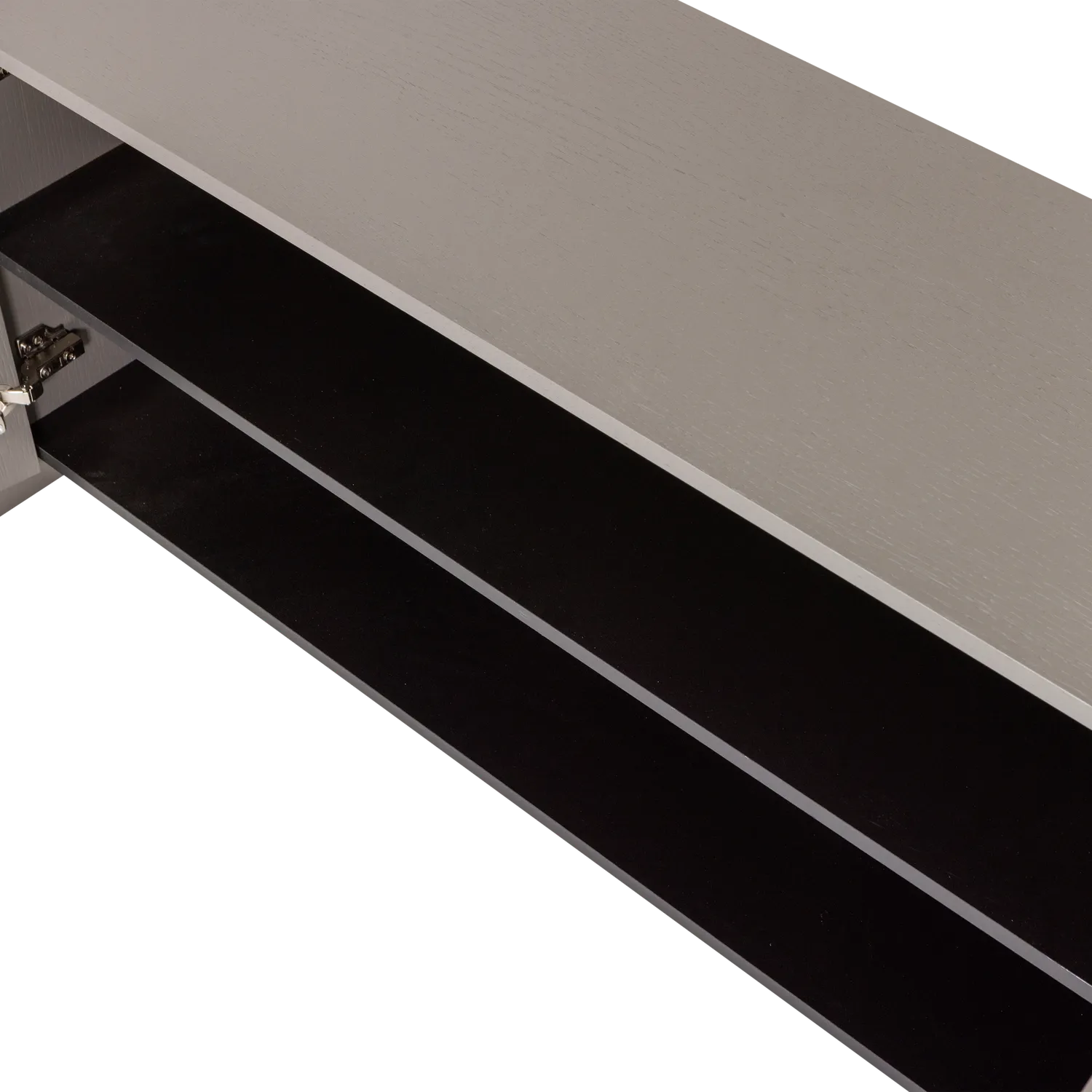 Woood Brock Tv Meubel 200 Cm Essen Fineer Warmgrijs [Fsc] - KwaliteitWonen.nl