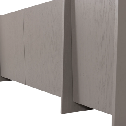 Woood Brock Tv Meubel 200 Cm Essen Fineer Warmgrijs [Fsc] - KwaliteitWonen.nl