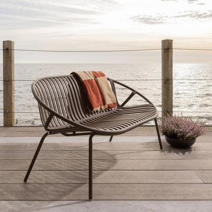 Woood Bruce Tuinbankje Metaal Paars Bruin - KwaliteitWonen.nl