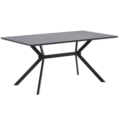 Woood Bruno Eettafel Rechthoek MDF Zwart 160x90cm - KwaliteitWonen.nl