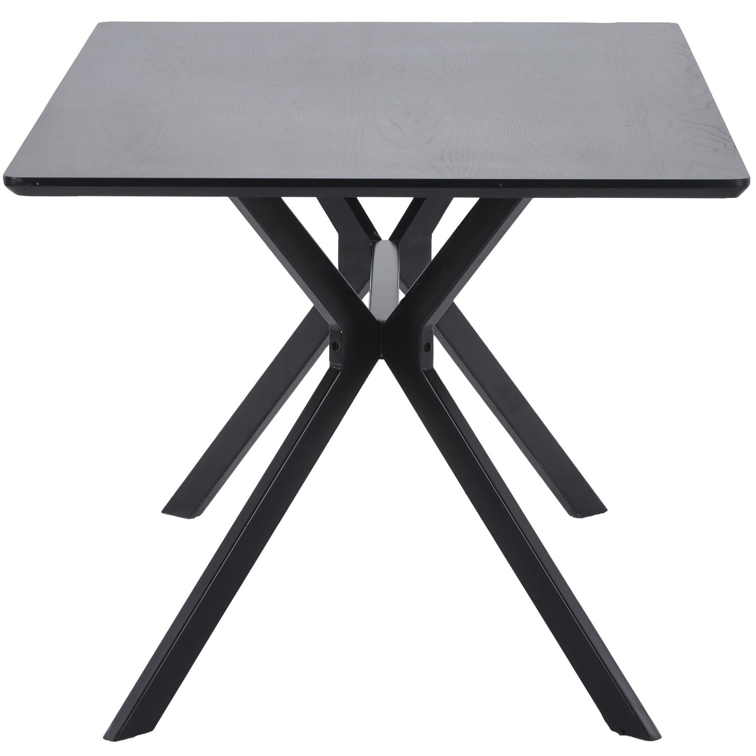 Woood Bruno Eettafel Rechthoek MDF Zwart 160x90cm - KwaliteitWonen.nl