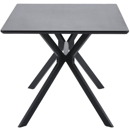 Woood Bruno Eettafel Rechthoek MDF Zwart 160x90cm - KwaliteitWonen.nl