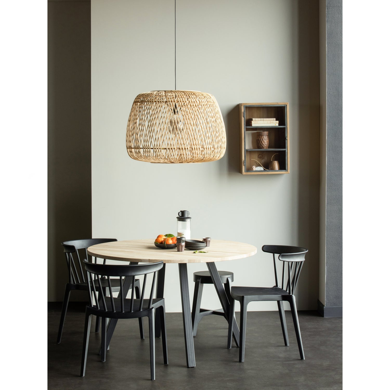Woood Combi Tablo: Rond 120cm Eiken & 2 Standen Vierkant [Fsc] - KwaliteitWonen.nl
