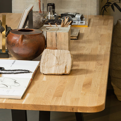 Woood Combi Tablo: XL Tafelblad Eiken 240x100cm & Drenthe Poot [Fsc] - KwaliteitWonen.nl