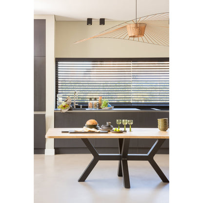Woood Combi Tablo: XL Tafelblad Eiken 240x100cm & Zeeland Poot [Fsc] - KwaliteitWonen.nl