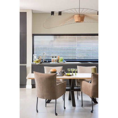Woood Combi Tablo: XL Tafelblad Eiken 240x100cm & Zeeland Poot [Fsc] - KwaliteitWonen.nl