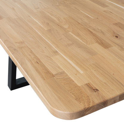 Woood Combi Tablo: XL Tafelblad Eiken 240x100cm & Drenthe Poot [Fsc] - KwaliteitWonen.nl