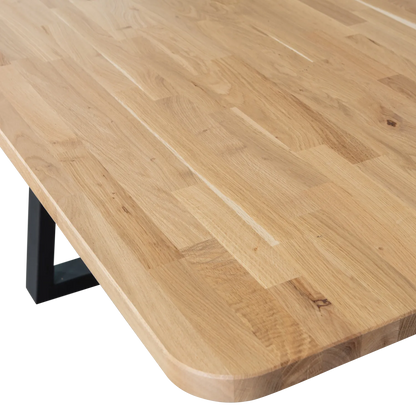 Woood Combi Tablo: XL Tafelblad Eiken 240x100cm & Drenthe Poot [Fsc] - KwaliteitWonen.nl