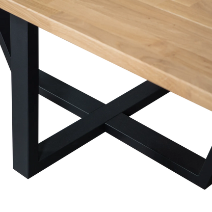 Woood Combi Tablo: XL Tafelblad Eiken 240x100cm & Drenthe Poot [Fsc] - KwaliteitWonen.nl