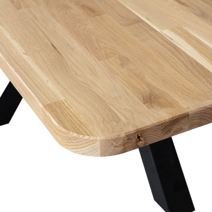 Woood Combi Tablo: XL Tafelblad Eiken 240x100cm & Zeeland Poot [Fsc] - KwaliteitWonen.nl
