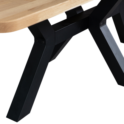 Woood Combi Tablo: XL Tafelblad Eiken 240x100cm & Zeeland Poot [Fsc] - KwaliteitWonen.nl
